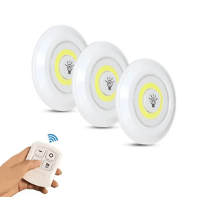 LED Light With Remote Control - 3PK
