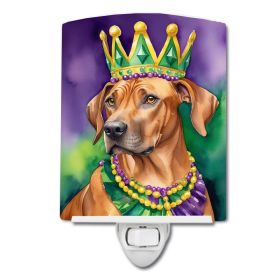 NEW Rhodesian Ridgeback King of Mardi Gras Ceramic Night Light Compact, UL-Certified, Ideal for Bedroom, Bathroom, Nursery, Hallway, Kitchen, 6x4