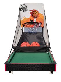 Multi Game Table 36", 2 in 1 Combo Game Table Basketball, Billiards.Parent-child games, for Indoor Outdoor, Game Room, Friends,Family, Kids and A