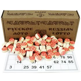 Russian Lotto Board Games Russian Bingo Games for Family Tambola Kit of Wood Barrels Bingo Cards Chips Juego De Loteria Game Rusa Loto Souvenirs