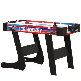 Folding Air Hockey Table 40" Arcade Table with 2 Pucks, 2 Pushers, Scoreboard for Family Game Room, Living Room, White