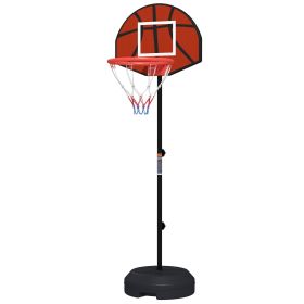 3-5ft Basketball Hoop and Stand with Magenic Dartboard and Darts, 15" Backboard, Weighted Base for Teens Youth