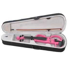 Electroacoustic No.1 Piano Painted Solid Wood Violin (Color: Pink)