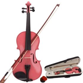 Pink Violin And Box Bow Rosin (Color: Pink)