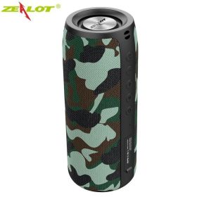 Powerful Bluetooth Speaker Bass Wireless Portable Subwoofer Waterproof Sound Box Support TF; TWS; USB Flash Drive (Ships From: China, Color: S51-Rainforest camou)