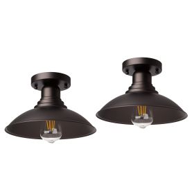 1 Light ceiling fixture (Pack: 2 Pack, Color: Oil Rubbed Bronze)